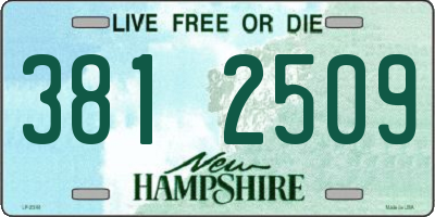 NH license plate 3812509