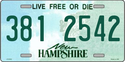 NH license plate 3812542