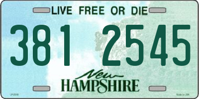 NH license plate 3812545