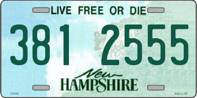 NH license plate 3812555