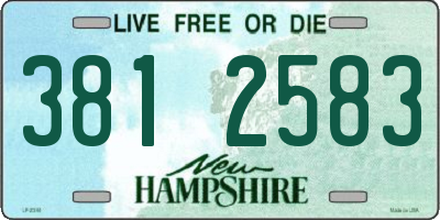 NH license plate 3812583