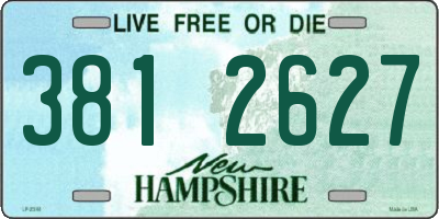 NH license plate 3812627