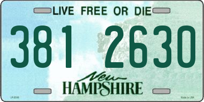 NH license plate 3812630