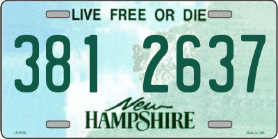 NH license plate 3812637
