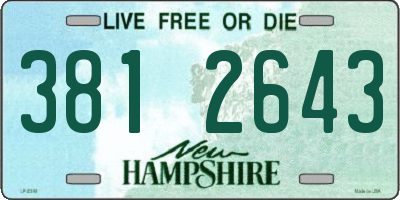 NH license plate 3812643