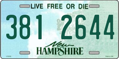 NH license plate 3812644
