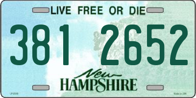 NH license plate 3812652