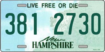 NH license plate 3812730