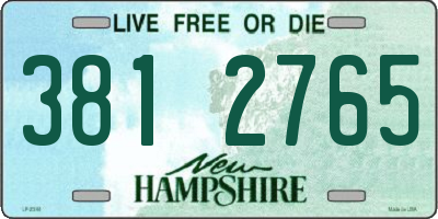 NH license plate 3812765