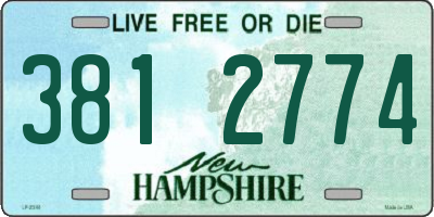 NH license plate 3812774
