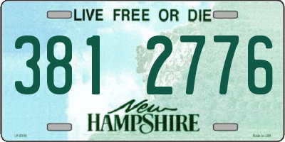 NH license plate 3812776