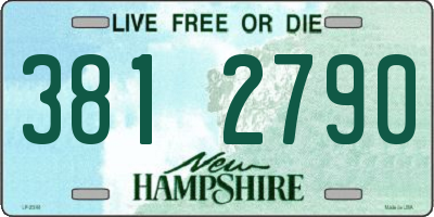 NH license plate 3812790
