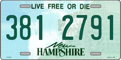 NH license plate 3812791