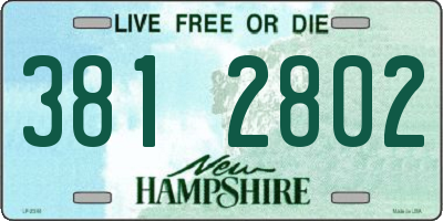 NH license plate 3812802
