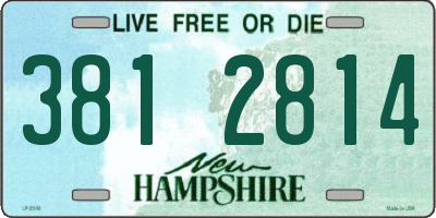 NH license plate 3812814