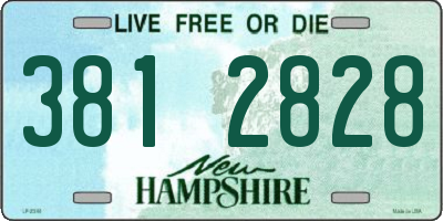 NH license plate 3812828