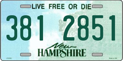 NH license plate 3812851