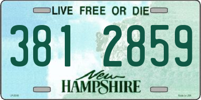 NH license plate 3812859