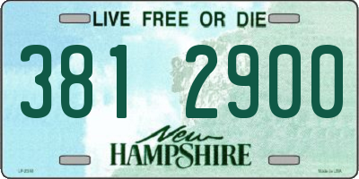 NH license plate 3812900