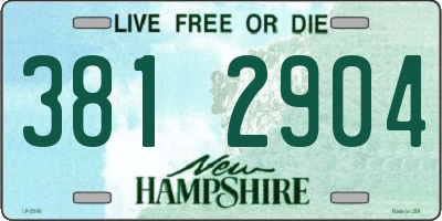 NH license plate 3812904
