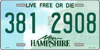 NH license plate 3812908
