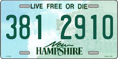 NH license plate 3812910