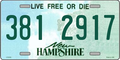 NH license plate 3812917