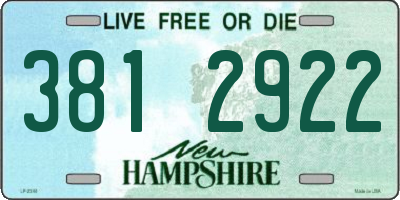 NH license plate 3812922