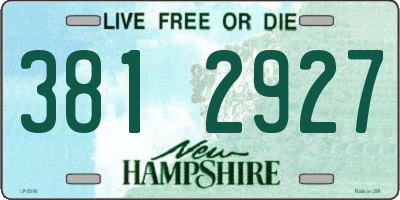 NH license plate 3812927