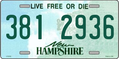 NH license plate 3812936