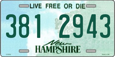 NH license plate 3812943