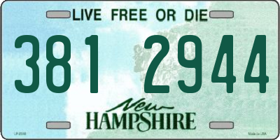 NH license plate 3812944