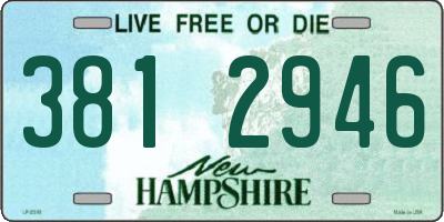 NH license plate 3812946