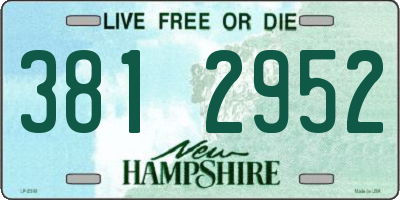 NH license plate 3812952