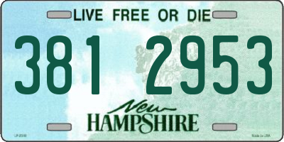 NH license plate 3812953