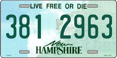 NH license plate 3812963