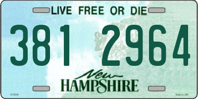 NH license plate 3812964