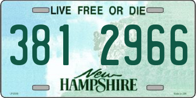 NH license plate 3812966