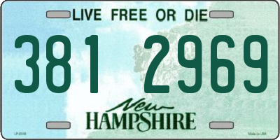 NH license plate 3812969