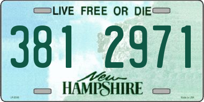 NH license plate 3812971