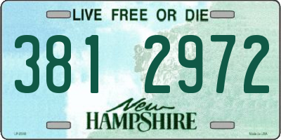 NH license plate 3812972