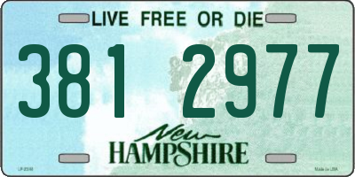 NH license plate 3812977