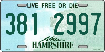 NH license plate 3812997