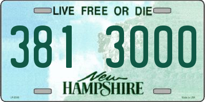 NH license plate 3813000