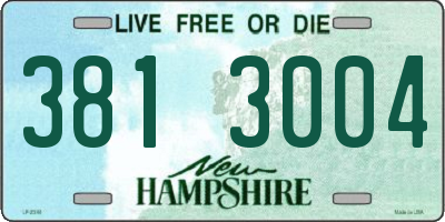 NH license plate 3813004