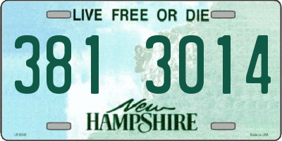 NH license plate 3813014