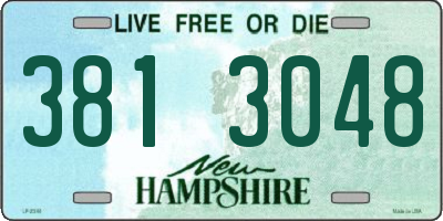 NH license plate 3813048