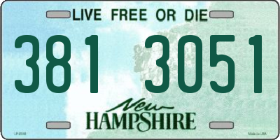 NH license plate 3813051