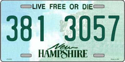 NH license plate 3813057