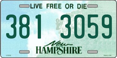 NH license plate 3813059